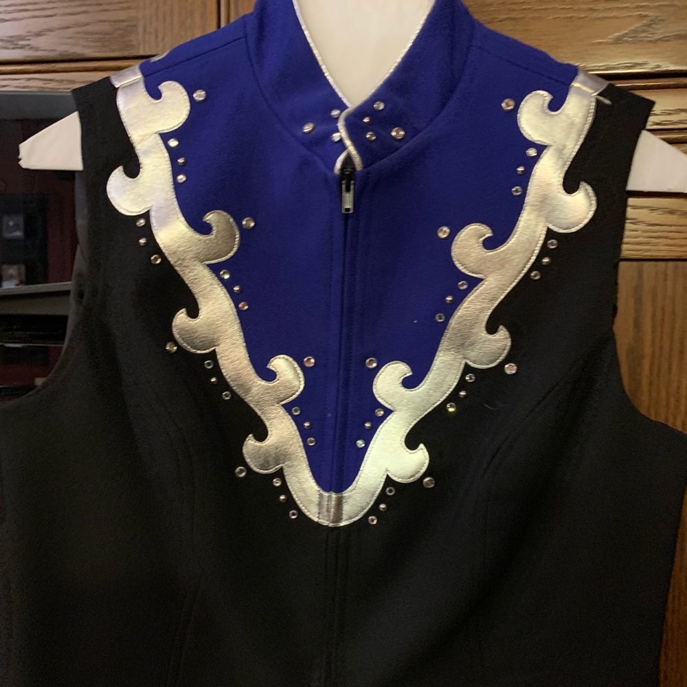 Western show vest and black slinky